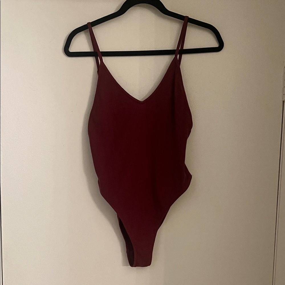 Urban Outfitters Burgundy Bodysuit